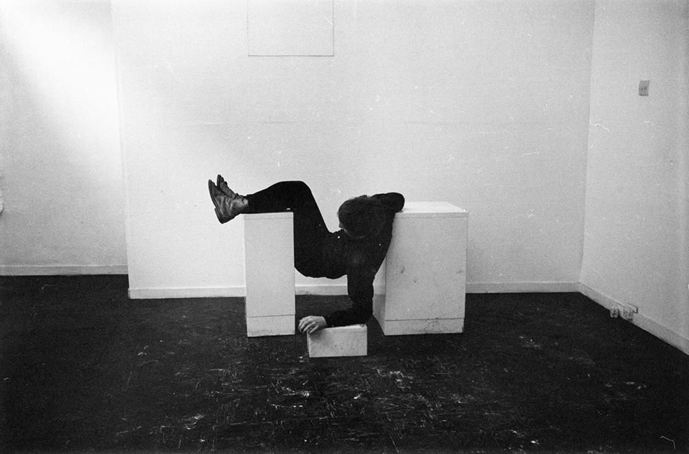 Bruce McLean Pose Work for Plinths (1970) Photograph. Courtesy the artist. (INSIDE OUTSIDE SHOW 3)