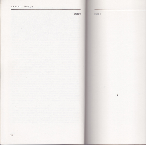 Page from John Latham, EVENT STRUCTURE approach to a basic contradiction (1981) (STATE 0 RESEARCH RESIDENCY  2)