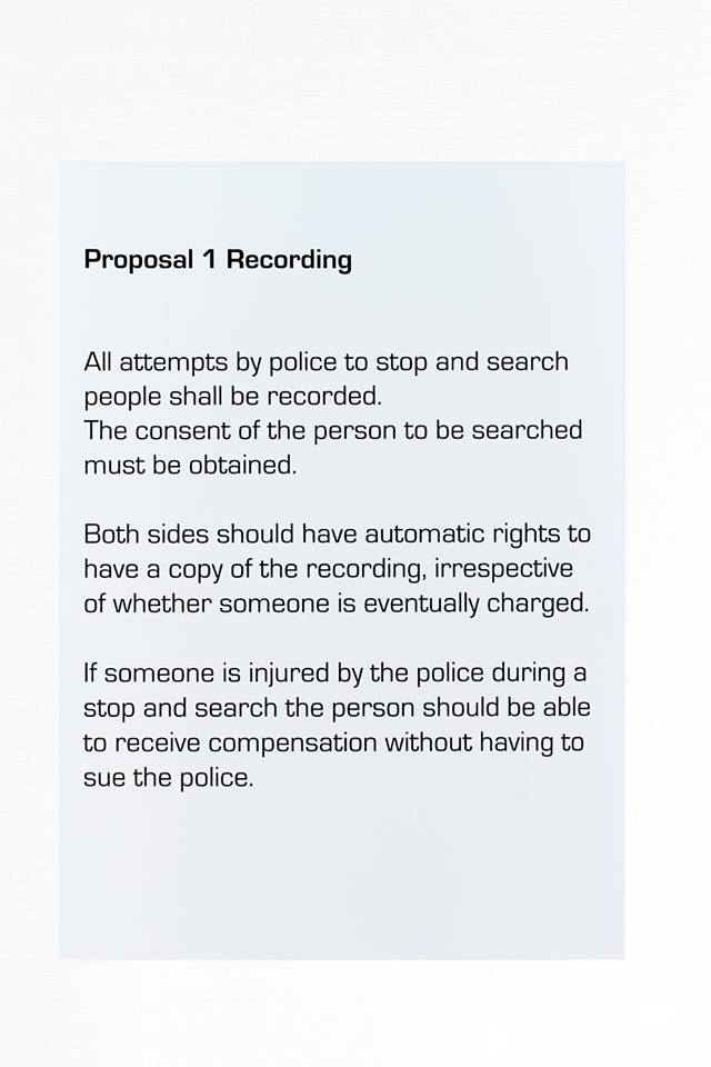 Proposal 1, outcome of the workshop led by the artist Stine Marie Jacobsen in collaboration with the lawyer and artist Sarah Andrews, Law Shifters, 2016-. Installation view at Flat Time House. Credits to: Tom Moran Photography (Stine Marie Jacobsen - Law Shifters  4)