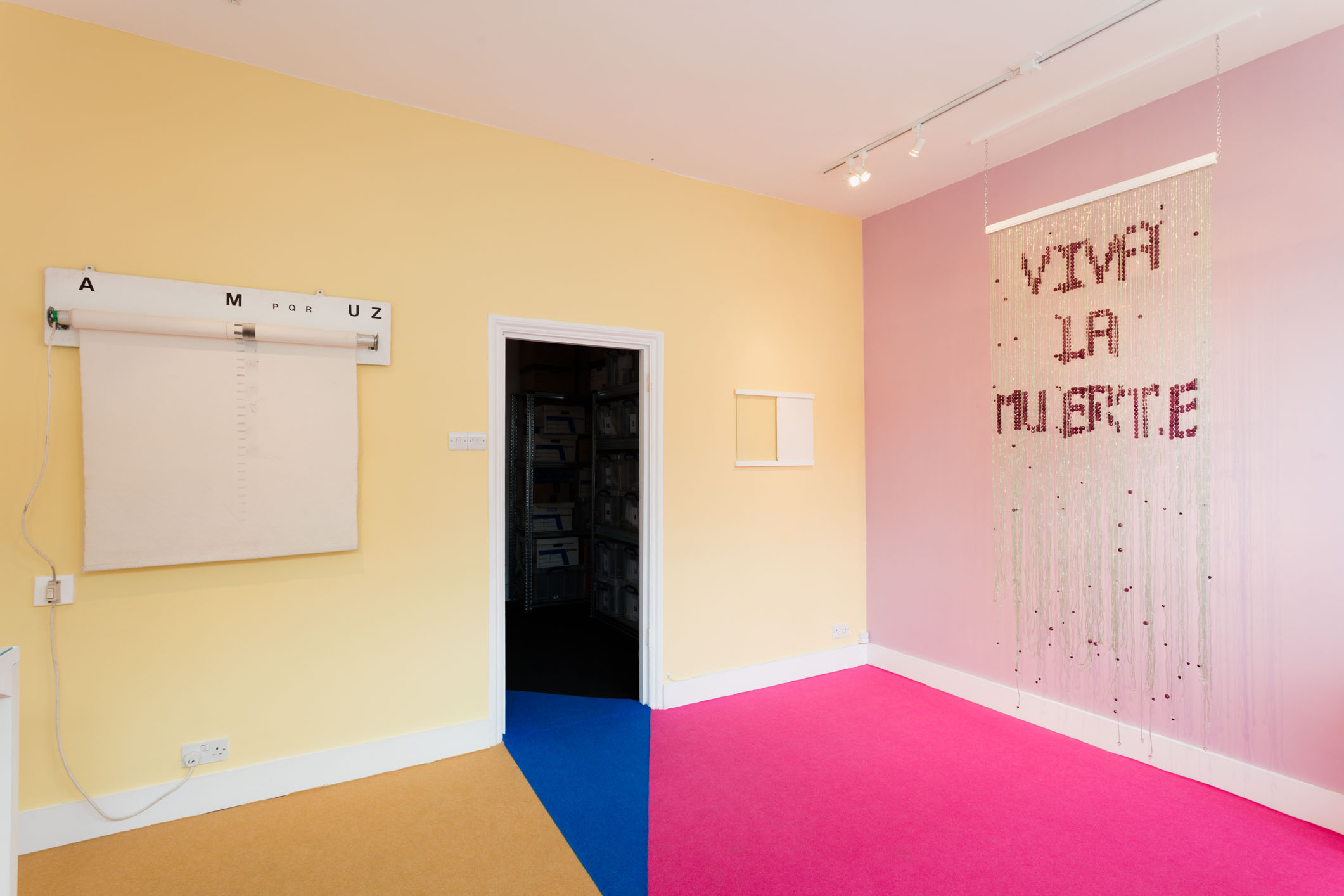 From left to right: John Latham, Time Base Roller with Graphic Score, 1987; John Latham, Proto Universe, 2003; Bruno Pelassy, Sans Titre, 1995; Installation concept by Marc Camille Chaimowicz (Tears Shared 3)