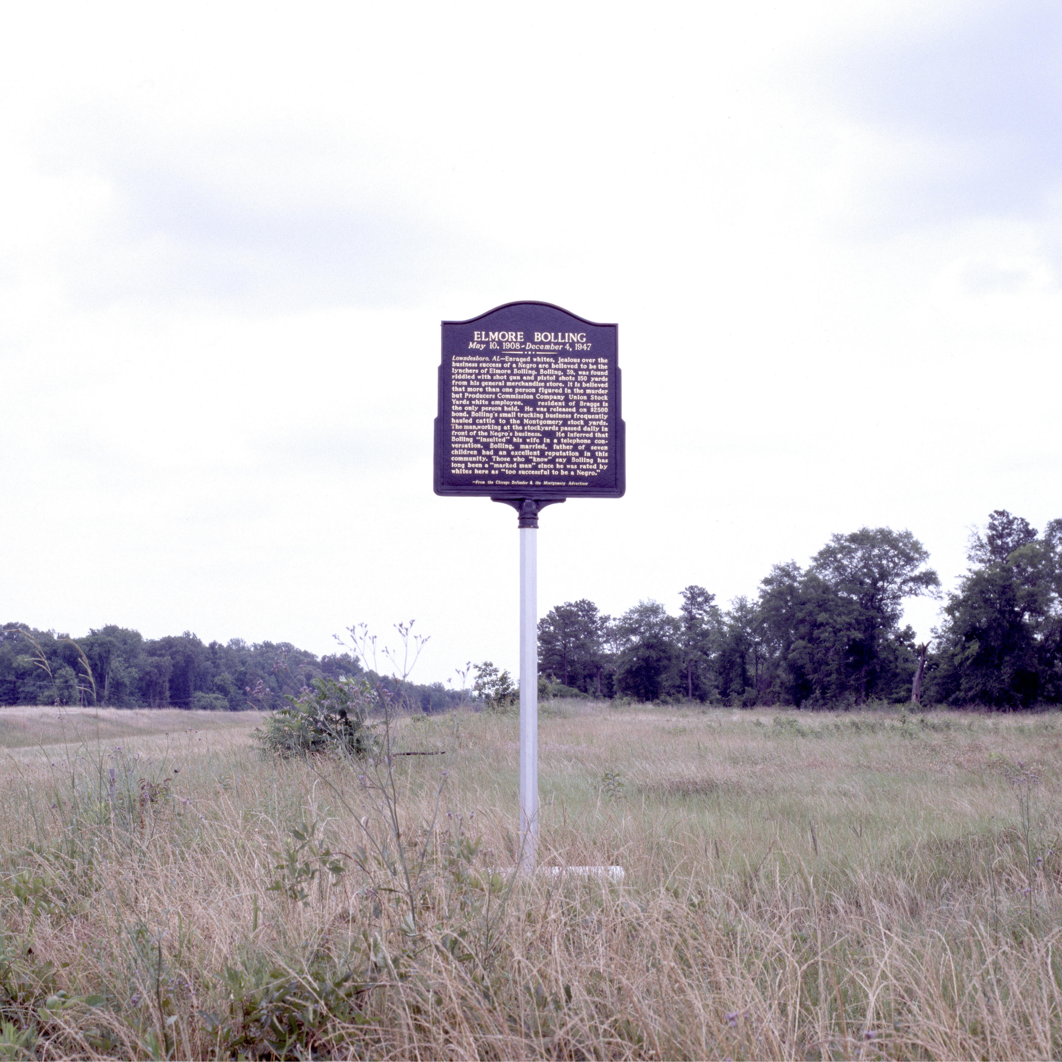 Jeremiah Day  The Lowndes County Idea (Bollings Lynching Marker I) 2008 Photograph (Type C-print)  ( What is Power?  0)