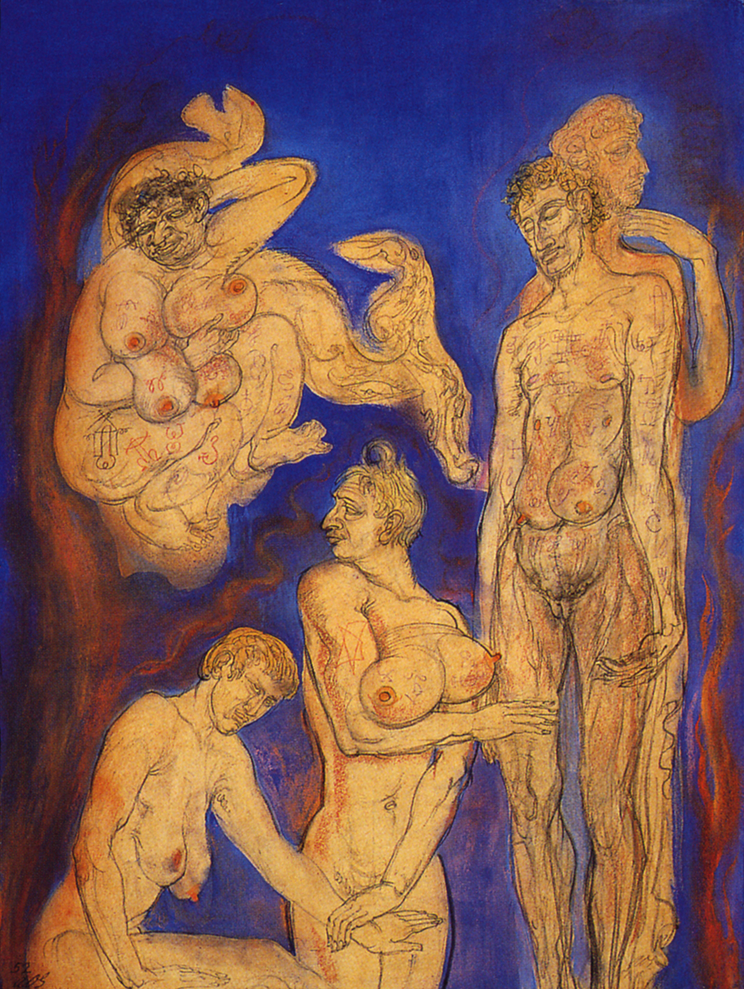 Austin Osman Spare Efflaration (1952) Collection of Ossian Brown. (MURMUR BECOME CEASELESS AND MYRIAD 0)