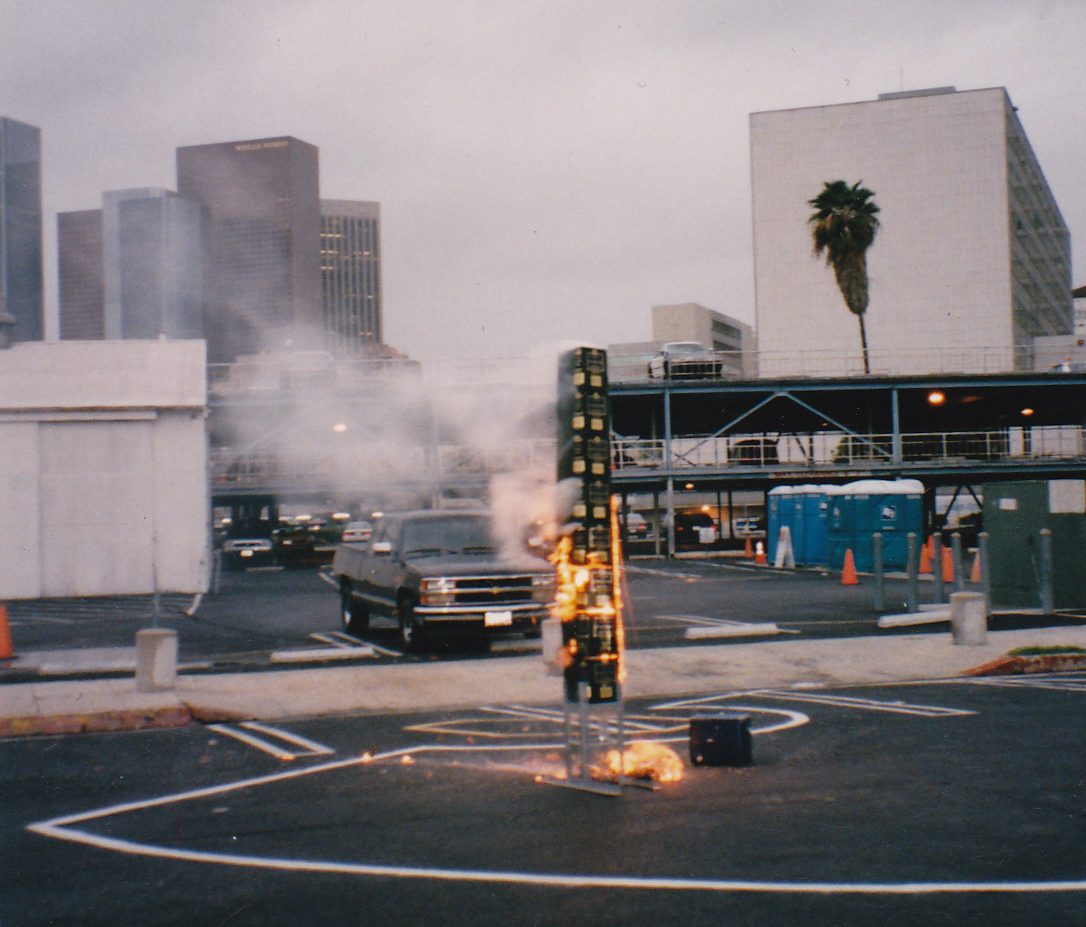 John Latham ‘Skoob Tower Ceremony’ at MOCA Los Angeles on the occasion of the exhibition Out of Actions, 1998 (NOIT – 2  5)
