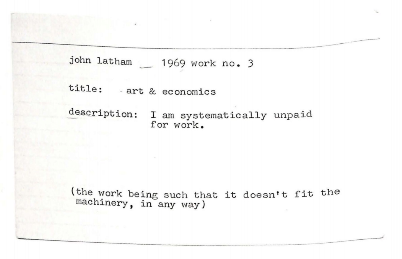John Latham, Work No. 3, 1969 (OVERPRESENT 1)