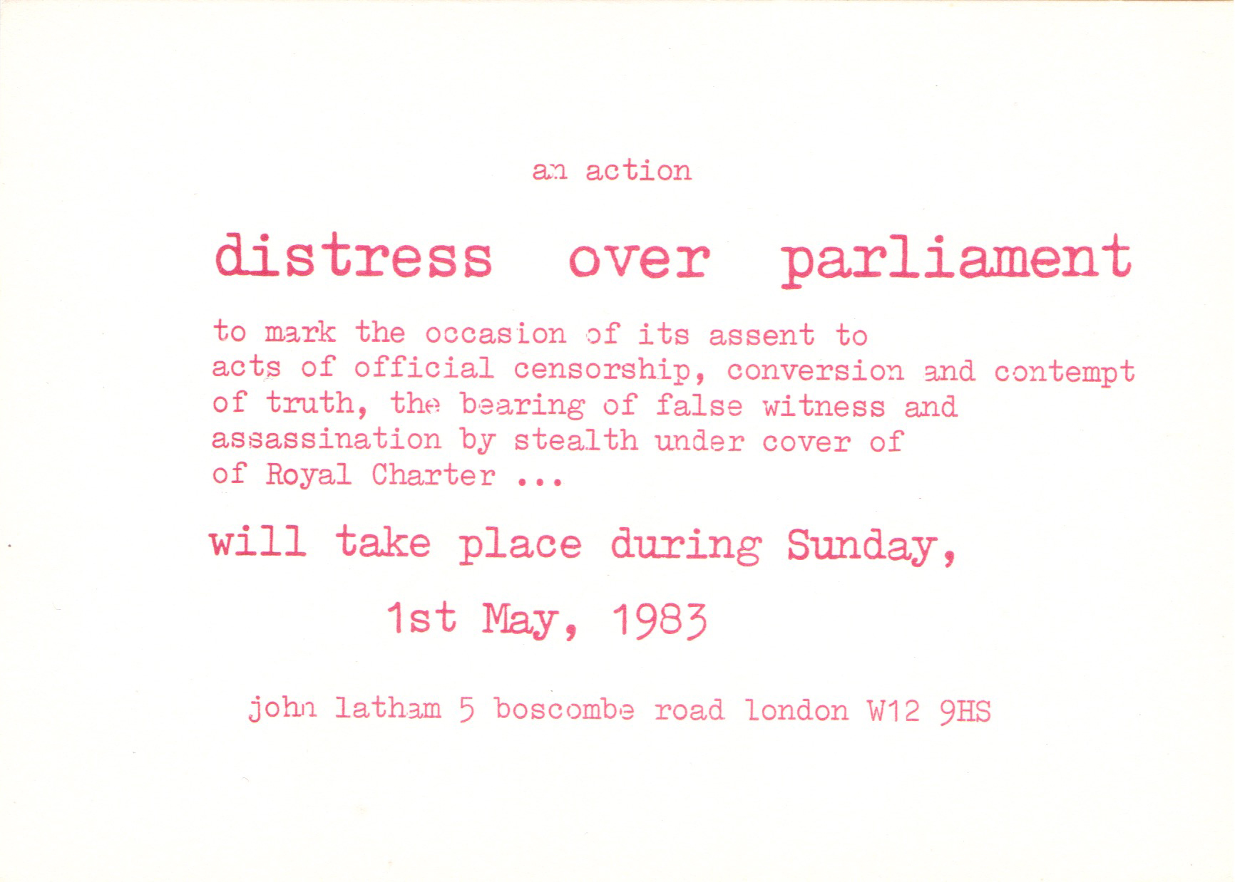  ( OFFSITE —  Distress Over Parliament  2)